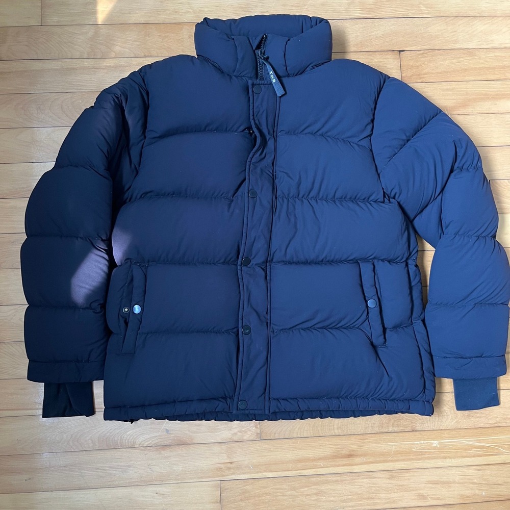 Tna Aritzia The Super Puff Jacket Navy Blue Matte Puffer Winter Coat Mens Small - Picture 1 of 10